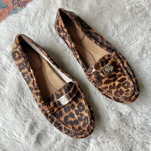 Giani Bernini leopard loafer Hair Calf Dailyn Slip On flats Shoes animal print 6